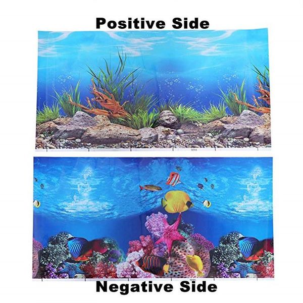 

decorations double sided fish tank wall poster background decoration aquarium ocean image decorative 30/40/50cm(h)