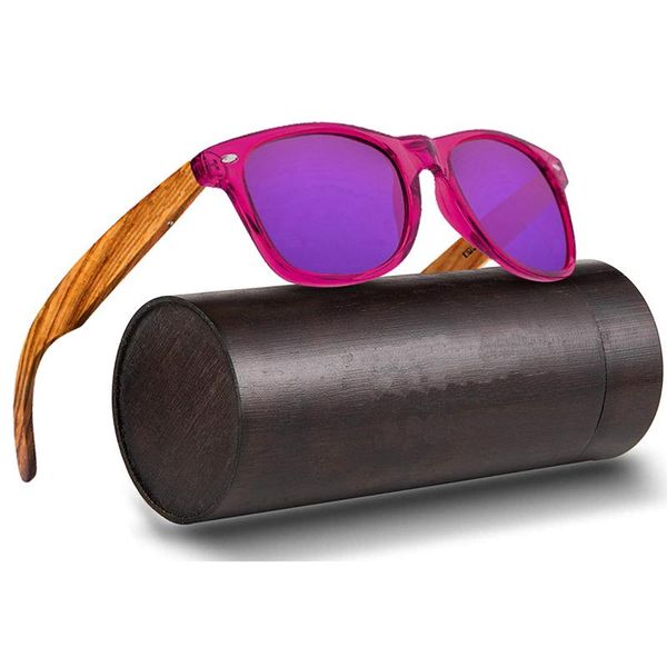 

sunglasses 2021 polarized handmade square men fashion full lens zebra wood, White;black