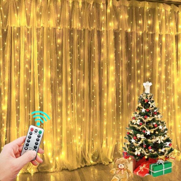 

3m led curtain garland on the window usb string lights fairy festoon with remote christmas wedding holiday decoration for home gift