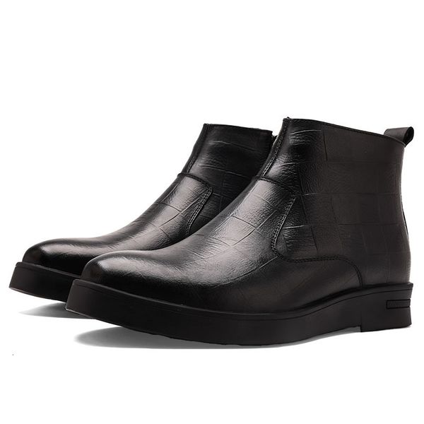 

dress shoes plus size 37-46 men's casual leather shoes genuine fashion chaussure homme breathable dwaterproof water shose moccasins tan, Black