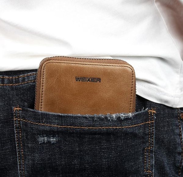 

storage bags men wallets coin purse clutch hasp retro short wallet package multi-card holder for 3 colors