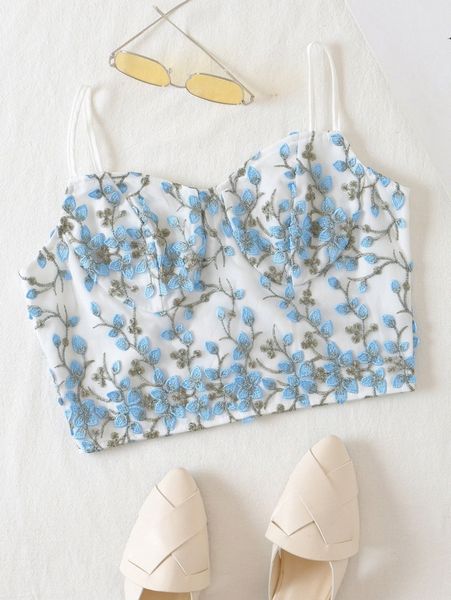 

appliques zipper detail cami r0kp#, White
