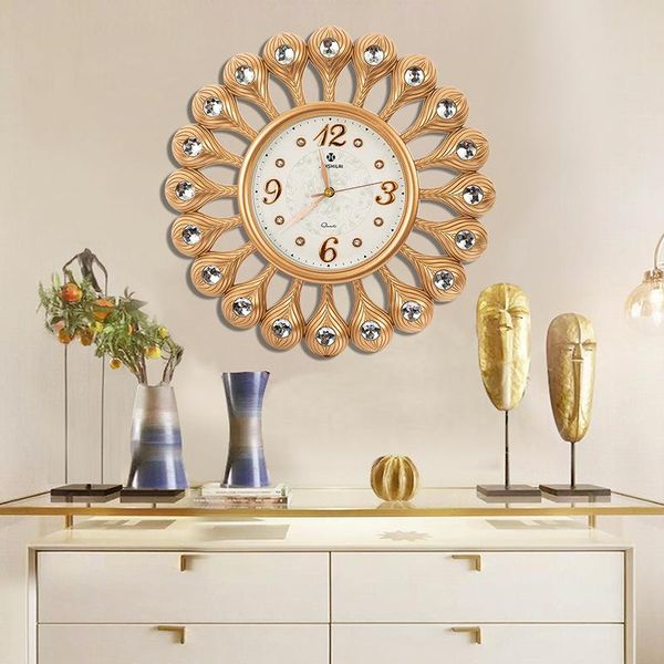 

wall clocks creative simple clock modern design nordic luxury art digital silent living room reloj pared home decoration 60