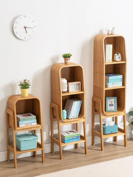 

hooks & rails be born bookcase children room bookshelf contracted style living multi-layer receive ark against the wall shelf organizer
