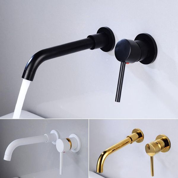 

bathroom sink faucets basin mixer faucet black brass wall mounted single handle tap and cold water taps gold