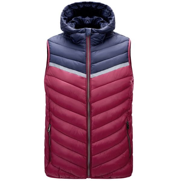 

hooded vest men's autumn and winter new soft and comfortable cotton clothes warm and wear-resistant zipper fashion, Black;white