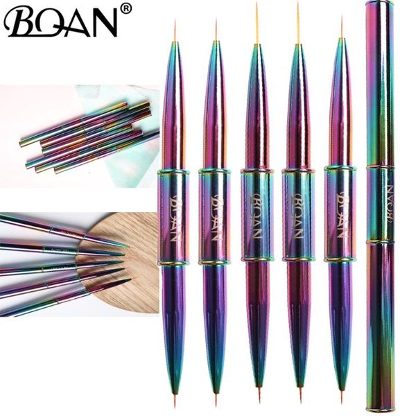 

nail brushes bqan rainbow double head crystal handle drawing brush liner painting pen gel polish art manicure tools, Yellow
