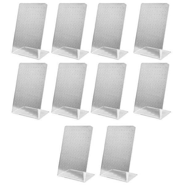

jewelry pouches, bags 120 hole acrylic earring holder storage display props hanger rack 10 pcs, Pink;blue