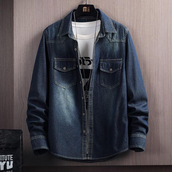 

men's jackets spring and autumn hong kong style street jacket hip-hop loose casual japanese denim men women trendy brand, Black;brown