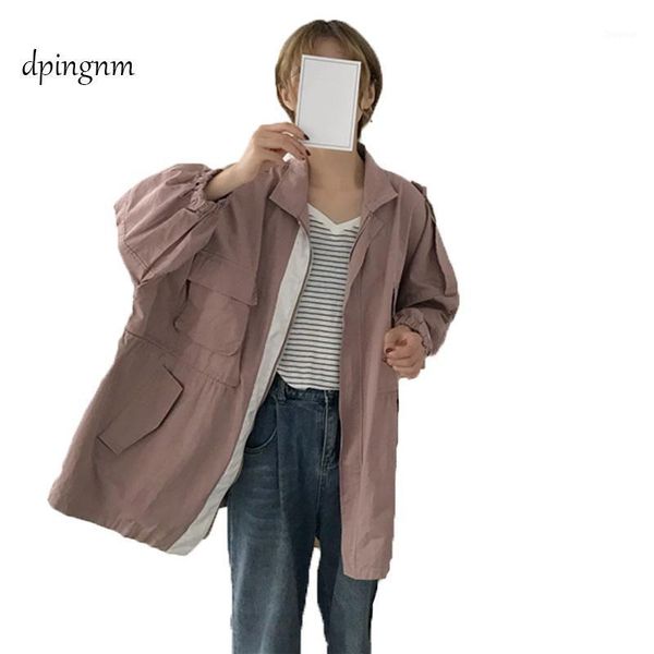 

women's jackets autumn outwear women long sleeve jacketscoats casual coat pocket kimono female belt loose retro jacket, Black;brown