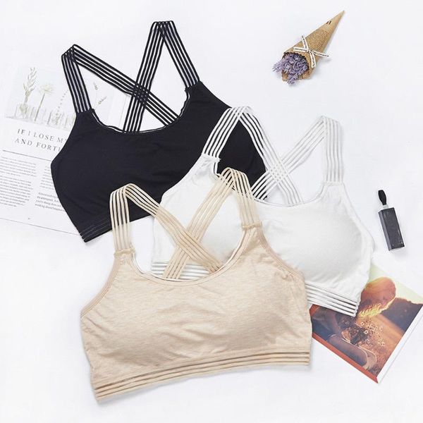 

gym clothing fashion sports lingerie ensemble femme sport 2021 bra women's underwear -proof yoga gathering worker's top, White;black