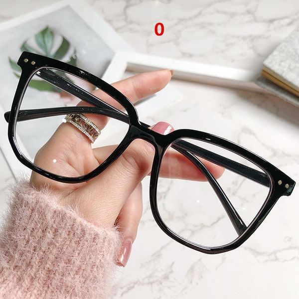 

fashion sunglasses frames glasses women men oversized square myopia eyeewar prescription for sight minus -1.0 1.5 to -6, Black