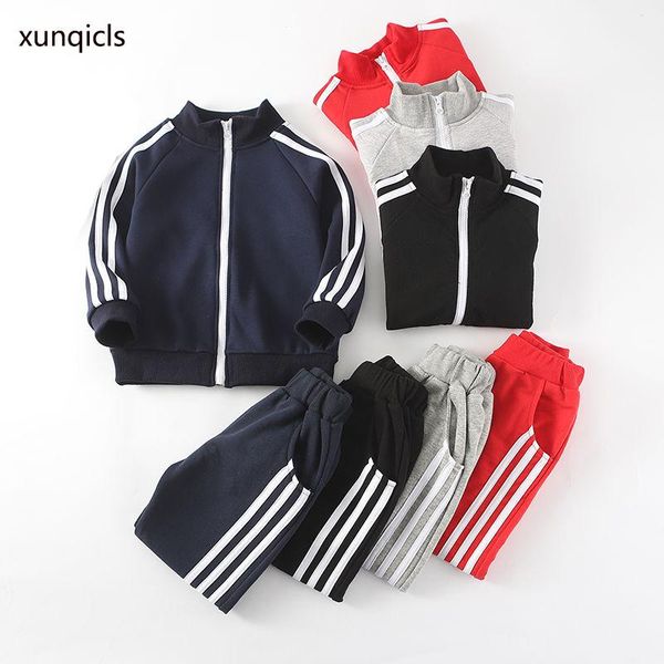 

clothing sets spring autumn 2021 for boys and girls outerwear + trousers children 2pc outfits kids girl suit boy clothes set, White