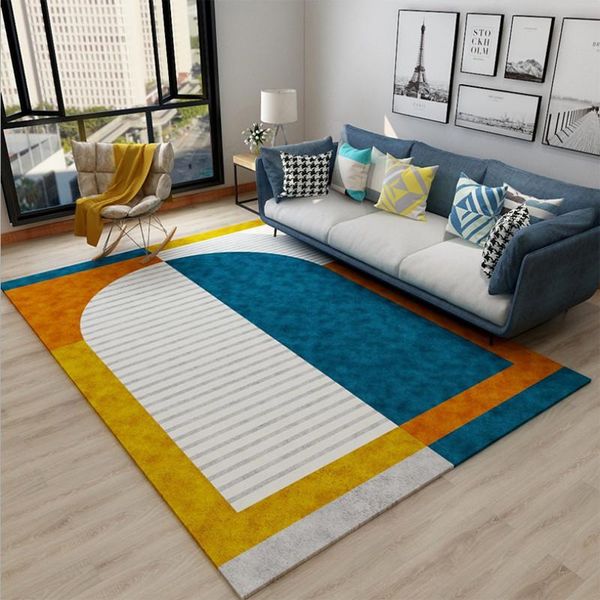 

carpets bohemian style carpet modern geometric printing table bedside children's play mat non-slip living room bedroom floor