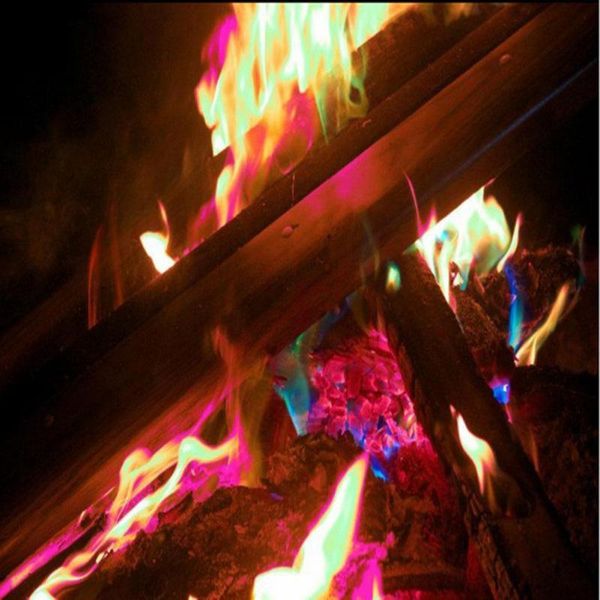 

party decoration mystical fire tricks coloured flames bonfire sachets fireplace pit patio color toy magicians pyrotechnics