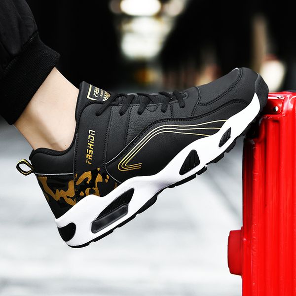 

mens comfortable casual shoes cushion shoes autumn and winter leather sports shoes four seasons tide shock absorption