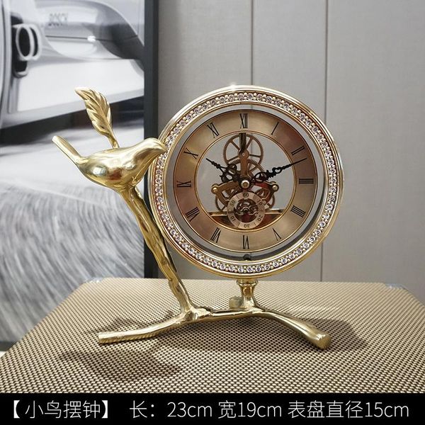 

desk & table clocks nordic luxury large clock gold creative standing bedroom living room reloj de mesa home decor ad50tc