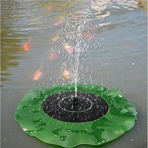 

simulated lotus leaf fountain solar floating water for garden pool pond decoration panel pump kit decorations