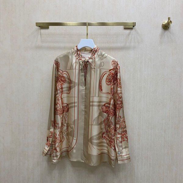 

women's blouses & shirts sr08328 fashion 2021 runway luxury european design party style clothing, White