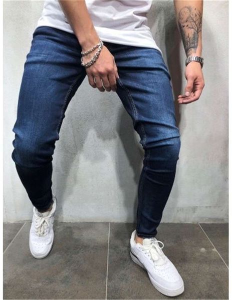 

krali men jeans marka skinny stretch blue jogger classic man zip gentlemen broek