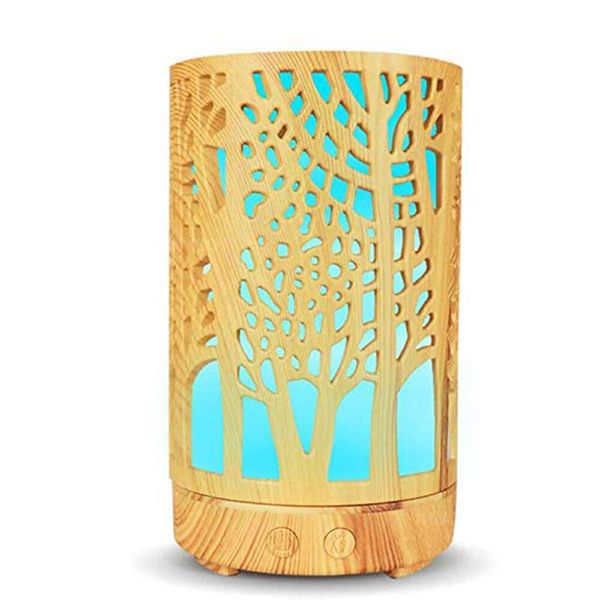 

for home 100ml air humidifier aroma essential oil diffuser led night light purifier hollow cylinder bedroom humificador humidifiers