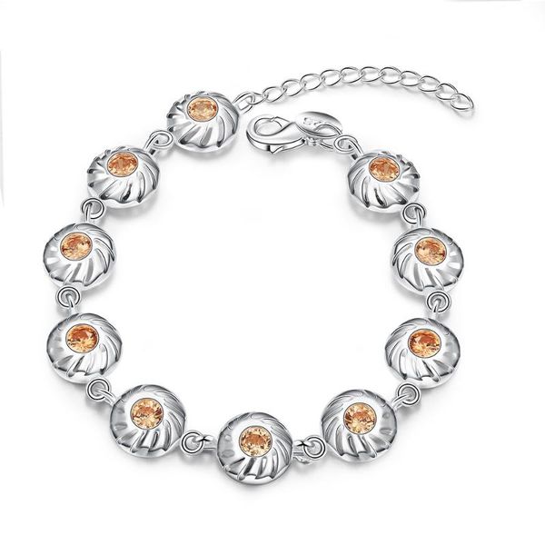 

zircon round ladies bracelet fashion trend bracelet women, Golden;silver