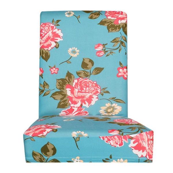 

chair covers flower printed stretch cover dining room banquet elastic seat