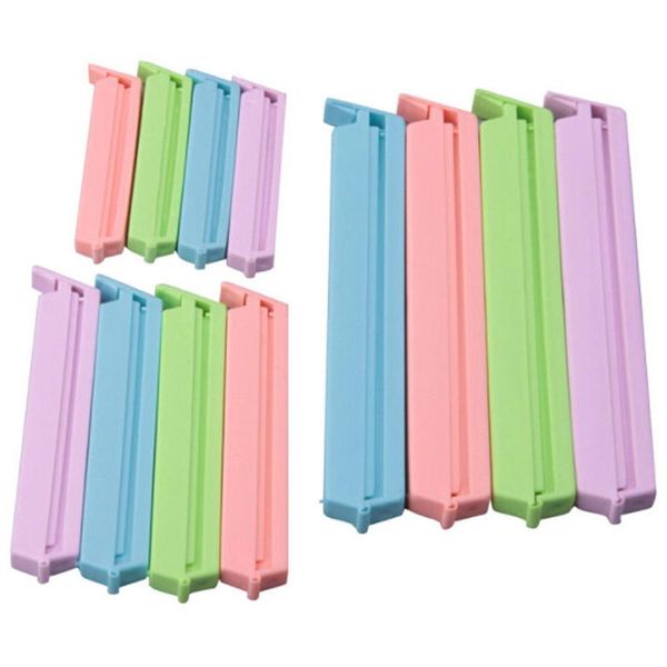 

12x kitchen plastic storage snack seal sealing bag clips clamp s,m,l