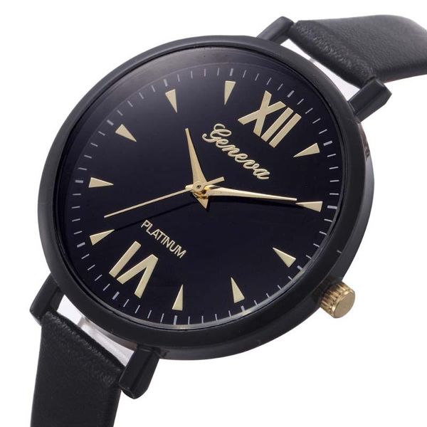 

wristwatches women leisure time fine watch strap leather analog simple saati relojes para mujer zegarki damskie bracelet clock, Slivery;brown