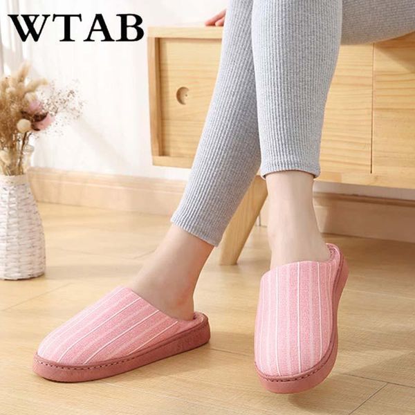 

slippers wtab warm home women cute non-slip winter shoes ladies indoor plush slipper house female comfort floor, Black