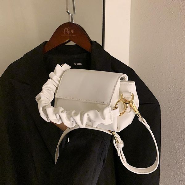 

evening bags 2021 summer trendy fashion high-quality ladies net red ocean folds portable small square bag shoulder messenger