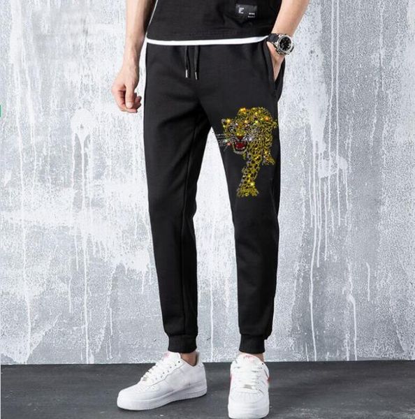 

men's pants manner of male pants fine sport fit homme, Black