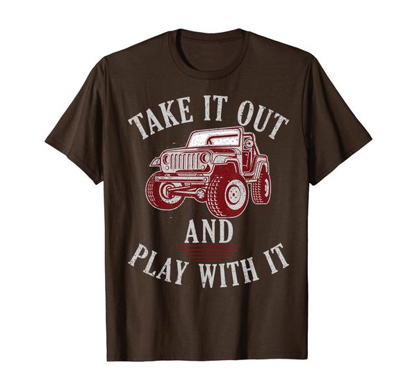 

take it out and play with it jeeps off road vintage gift t-shirt, White;black