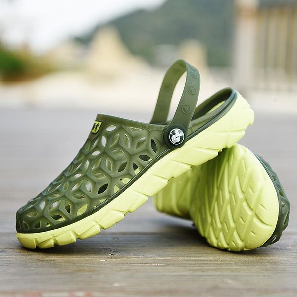 

slippers 2021 men flats shoes sandals breathable casual outdoor flip flops non-slip beach big size fashion footwear, Black