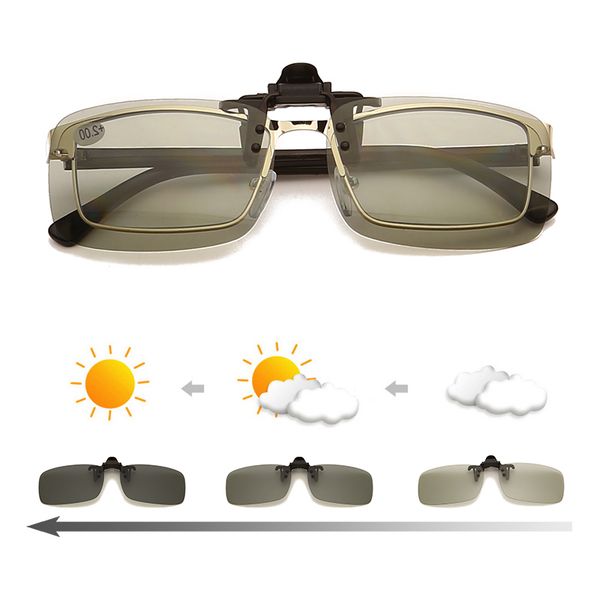 

men women clip on flip up polarized lens for glasses space driving night vision glass uv protection sunglasses glasses wholesale, Silver
