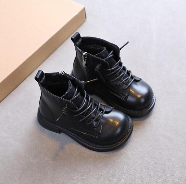 

boots 2021 brand girls boys autumn winter short snow low heels platform classic zipper sport shoes boy ankle, Black;grey