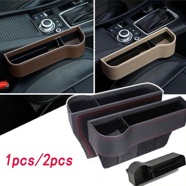 

car organizer seat storage box slot pu leather pocket cup holder phone bottle