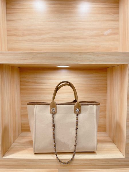 

women fashion beach bags package classic leather handle patchwork canvas bag large capacity mommy shopping tote