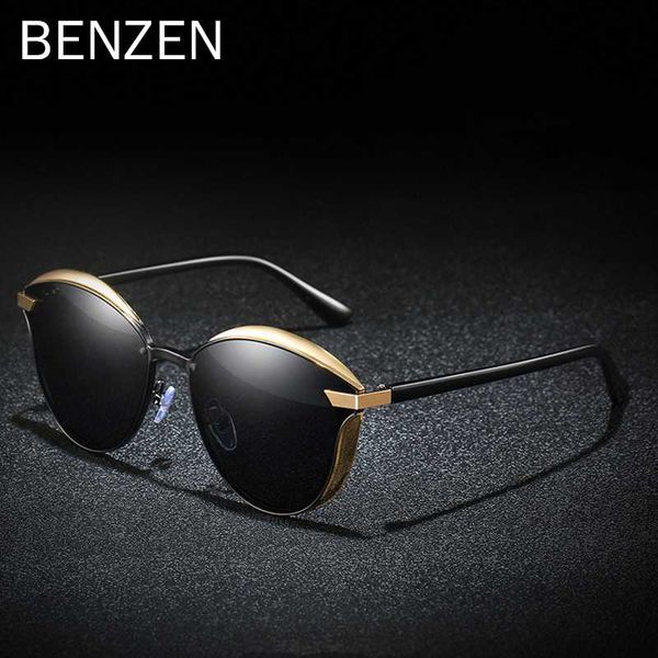 

benzen vintage polarized sunglasses women cat eye ladies sun glasses female retro shades feminino uv400 6620c, White;black