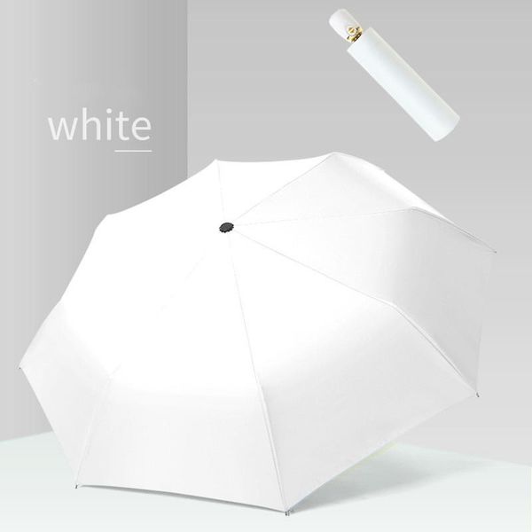 

umbrellas fashion uv protection rain essentials manual compact, white travel parasol for girl