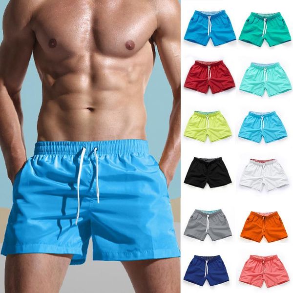 Erkek Şort Yüzme Sandıklar Erkekler Yaz Pantolon Kurulu Rahat Bermuda Siyah Beyaz Boardshorts Homme Klasik Giyim Plaj Kısa Erkek