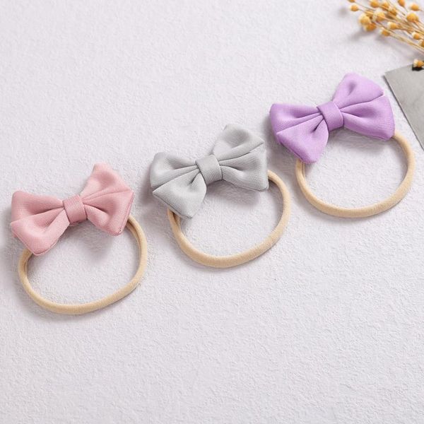 

hair accessories 1pcs baby headbands for girls elastic nylon born headband children bands kids headwear infant girl, Slivery;white