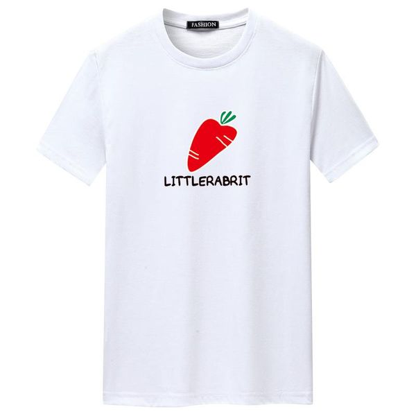 

men's t-shirts 2021 summer tees fashion cartoon print short sleeve t-shirt men outdoor cotton loose breathable women's, White;black