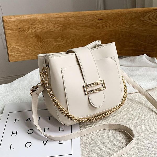 

evening bags pu leather crossbody bucket for women 2021 drawstring sweet shoulder handbags female travel summer cross body chain bag 235