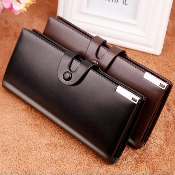 

men's long wallet e-commerce wallet button bag suit bag, Red;black