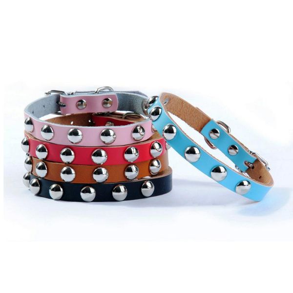 

spiked studded small large cat collar rivet accessory hond neck strap for kitten necklace leather pu pitbull bullcat pet collars & leads