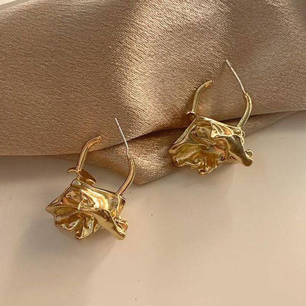

dangle & chandelier anti-allergy 925 sterling silver needle street style basic metal earring vintage irregular gold flower earrings for wome