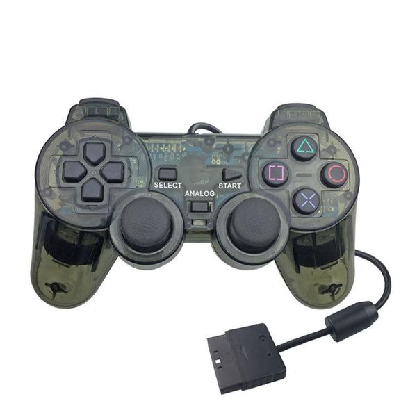

game controllers & joysticks dual vibration transparent color handle wired games accessories
