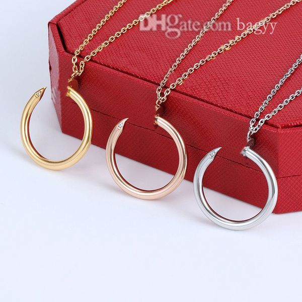 

designer jewelry women men pendant necklaces love screw carti party clou wedding couple gift fashion luxury a6h, Silver