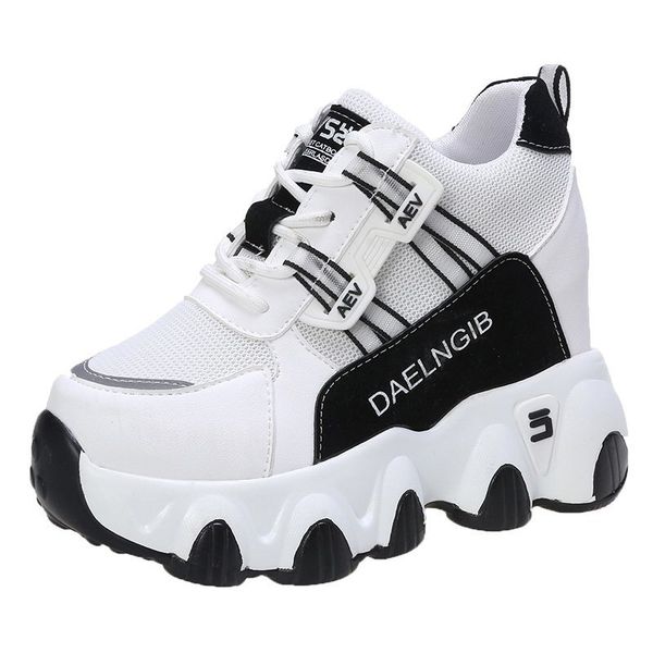 

women chunky sneakers autumn platform sneakers ladies brand wedges casual shoes for woman mesh sports shoes 9.5cm zapatos mujer